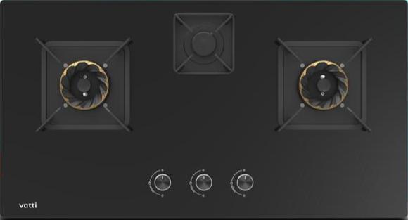 VATTI 3 Burner Built-in Gas Hob - C820G - Image 2